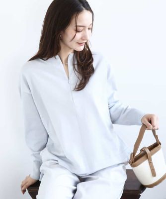 ＜MK MICHEL KLEIN (Women)＞フロントファスナーデザインニット／洗える