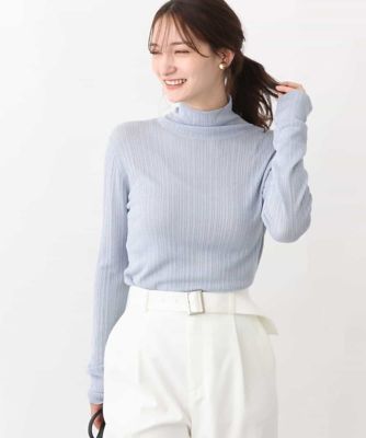 ＜MK MICHEL KLEIN (Women)＞ランダムリブシアーニット