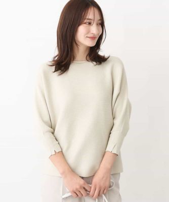 ＜MK MICHEL KLEIN (Women)＞ドルマンスリーブラメニット／洗える