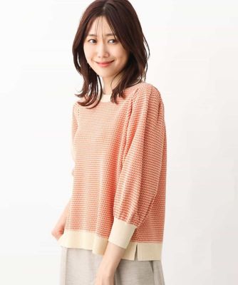 ＜MK MICHEL KLEIN (Women)＞レトロ編み柄ニット／洗える