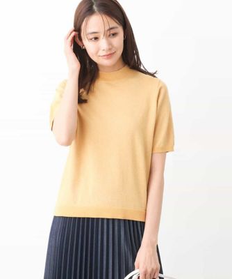 ＜MK MICHEL KLEIN (Women)＞モックネックラメニット／洗える