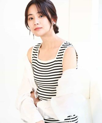 MK MICHEL KLEIN (Women)/エムケーミッシェルクラン スクエアネックリブニットタンクトップ/UVカット/洗える ダークグレー93 トップス【三越伊勢丹/公式】