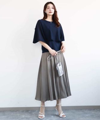 ケープ×ノースリーブニット ツインセット／接触冷感／洗える | MK