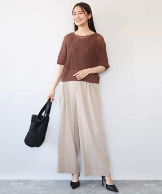 よしみ　　Hercles アンリミテッドM 積層　タップ　25個 洗える］クロップド丈シアーリブニット | MK MICHEL KLEIN (Women