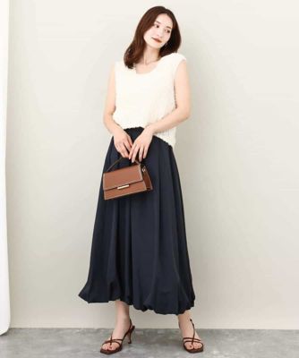 リボンヤーンニットベスト／洗える