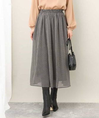 幾何柄シフォンスカート／洗える | MK MICHEL KLEIN (Women)/エムケー