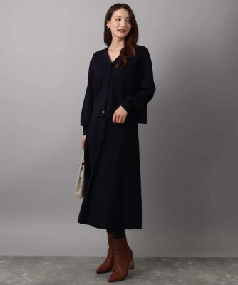 スムース編みニットフレアスカート／洗える | MK MICHEL KLEIN (Women