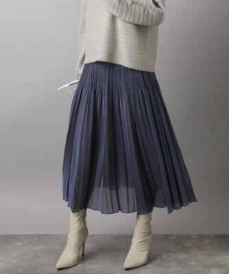 ＜MK MICHEL KLEIN (Women)＞ブライトシアープリーツスカート／洗える