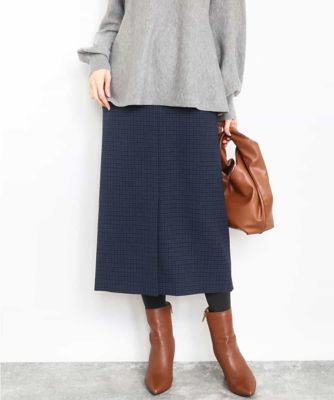 ガンクラブチェック柄ナロースカート／洗える | MK MICHEL KLEIN