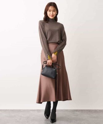 サテンフレアスカート／洗える | MK MICHEL KLEIN (Women)/エムケー