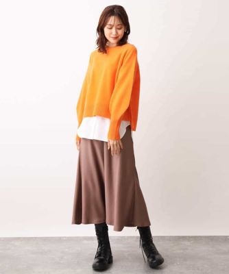 サテンフレアスカート／洗える | MK MICHEL KLEIN (Women)/エムケー