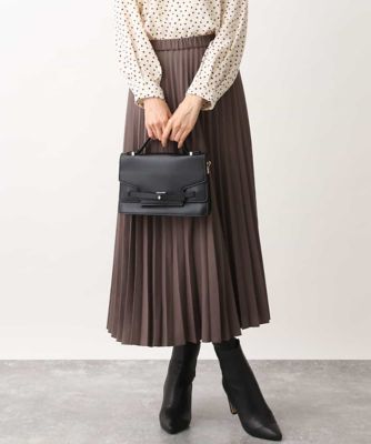 ＜MK MICHEL KLEIN (Women)＞ウーリッシュプリーツスカート／洗える