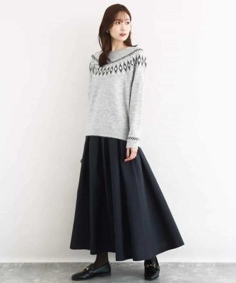 ヴィンテージ加工タックギャザースカート／洗える | MK MICHEL KLEIN