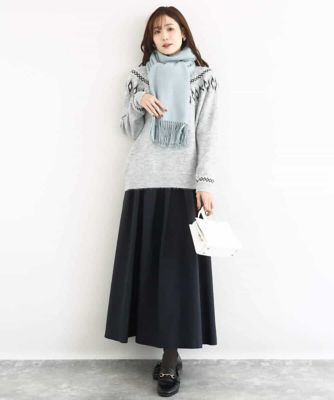 ヴィンテージ加工タックギャザースカート／洗える | MK MICHEL KLEIN