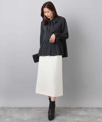 ループネップツイードIラインスカート／洗える | MK MICHEL KLEIN