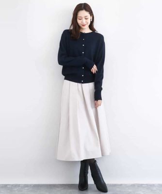 メモリータフタ タックフレアスカート／洗える | MK MICHEL KLEIN