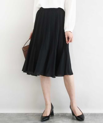 ＜MK MICHEL KLEIN (Women)＞リバーシブルシフォンプリーツスカート／洗える