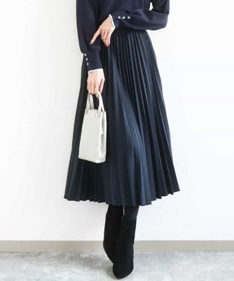プリーツデザインスカート／洗える | MK MICHEL KLEIN (Women
