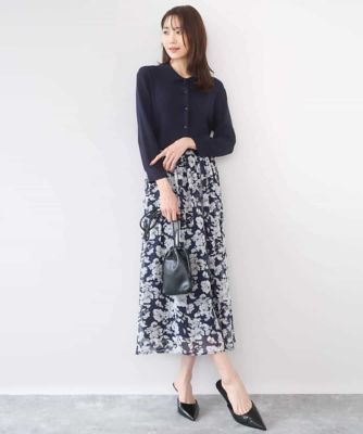 花柄シフォンスカート／洗える | MK MICHEL KLEIN (Women)/エムケー