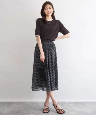 洗える］幾何柄シフォンスカート | MK MICHEL KLEIN (Women)/エムケー