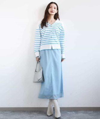 オーガンジートリコットシアータイトスカート／洗える | MK MICHEL