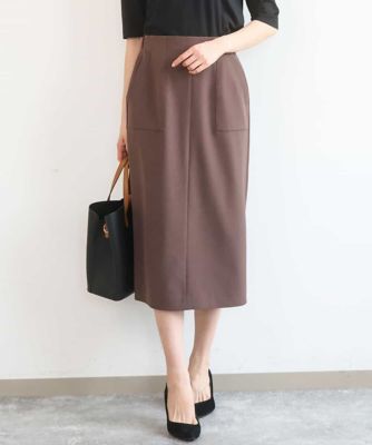 ＜MK MICHEL KLEIN (Women)＞ポケットデザインストレッチタイトスカート／洗える