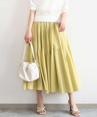 ＜MK MICHEL KLEIN (Women)＞コットンシフォンギャザースカート／洗える