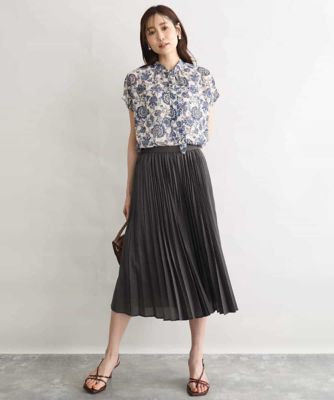 美品♡ シビラ　フォトプリント　プリーツデザイン　スカート　幻想的 瞬美シリーズ／洗える］プリーツデザインスカート | MK MICHEL KLEIN
