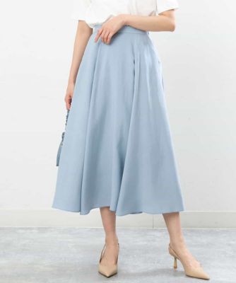 MK MICHEL KLEIN (Women)/エムケーミッシェルクラン ボリュームフレアスカート／洗える
