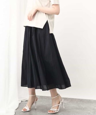 ＜MK MICHEL KLEIN (Women)＞コットンシルクボリュームスカート／洗える
