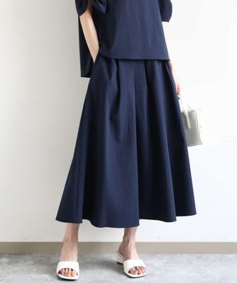＜MK MICHEL KLEIN (Women)＞タックフレアースカート／撥水／ＵＶカット／洗える