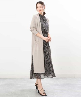 ボタニカル柄シフォンスカート／洗える