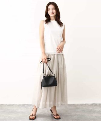 最終お値下げ！新品タグ付き　新作タックギャザーミディスカート sosotto - ミモレ丈タックギャザースカート【リバティ