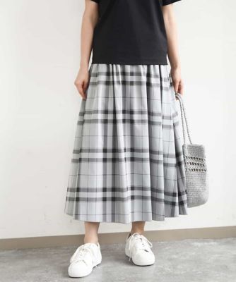 ＜MK MICHEL KLEIN (Women)＞リバーシブルチェックスカート／洗える