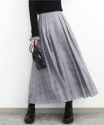 ＜MK MICHEL KLEIN (Women)＞シアードビーチェックスカート／洗える