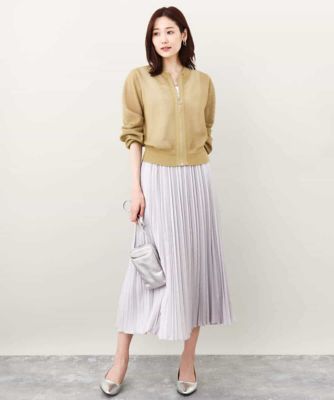 レザー調ランダムプリーツスカート／洗える | MK MICHEL KLEIN (Women