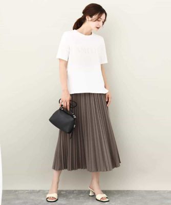 レザー調ランダムプリーツスカート／洗える | MK MICHEL KLEIN (Women