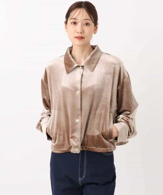 スノーベロア クロップドブルゾン／洗える | MK MICHEL KLEIN (Women 