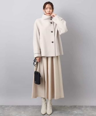 超軽量］エアリアルウール スタンドカラーショートコート | MK MICHEL