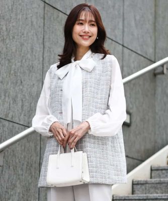 ツイードジレ／洗える | MK MICHEL KLEIN (Women)/エムケーミッシェル