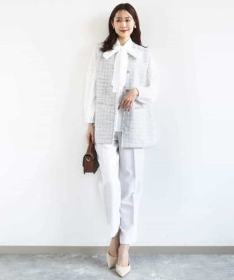 ツイードジレ／洗える | MK MICHEL KLEIN (Women)/エムケーミッシェル