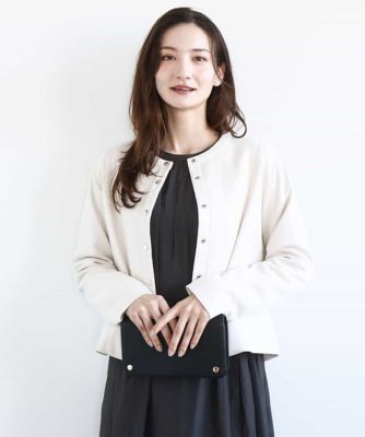 ＜MK MICHEL KLEIN (Women)＞フェイクスウェード　ドットボタンジャケット／洗える