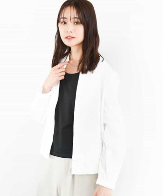 ポコポコノーカラーブルゾン／洗える | MK MICHEL KLEIN (Women