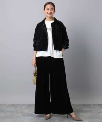 刺繍ロゴデザイン コットンロンT／洗える | MK MICHEL KLEIN (Women