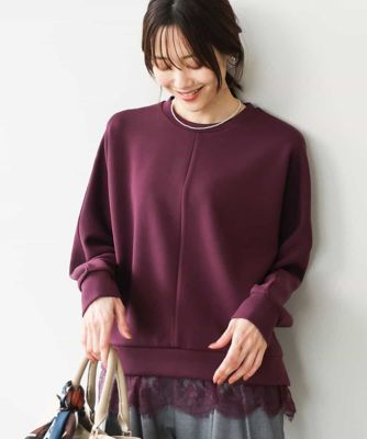 洗える］レースヘムダンボールカットソー | MK MICHEL KLEIN (Women