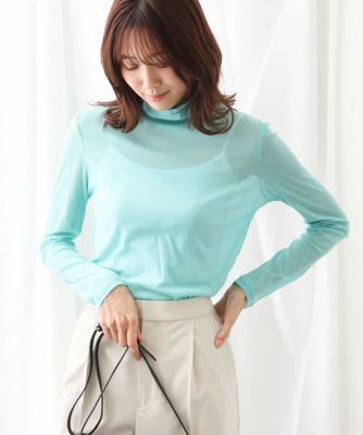 シアーコットンハイネックカットソー／洗える | MK MICHEL KLEIN