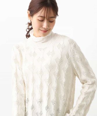 シアーコットンハイネックカットソー／洗える | MK MICHEL KLEIN