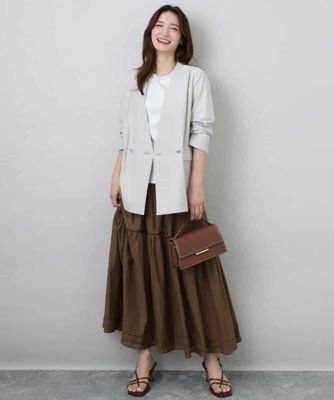 ラメ入りネックデザインＴシャツ／接触冷感／洗える