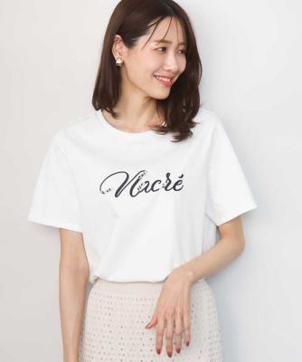 ビーズ刺繍ロゴTシャツ／洗える | MK MICHEL KLEIN (Women)/エムケー