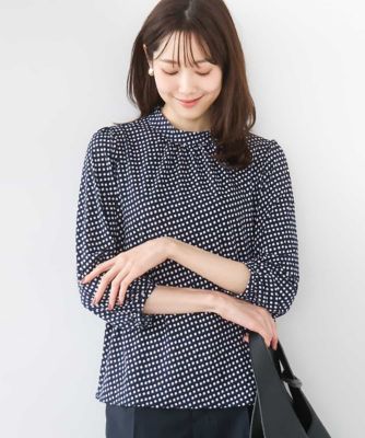 ＜MK MICHEL KLEIN (Women)＞幾何柄ジャージーカットソー／洗える